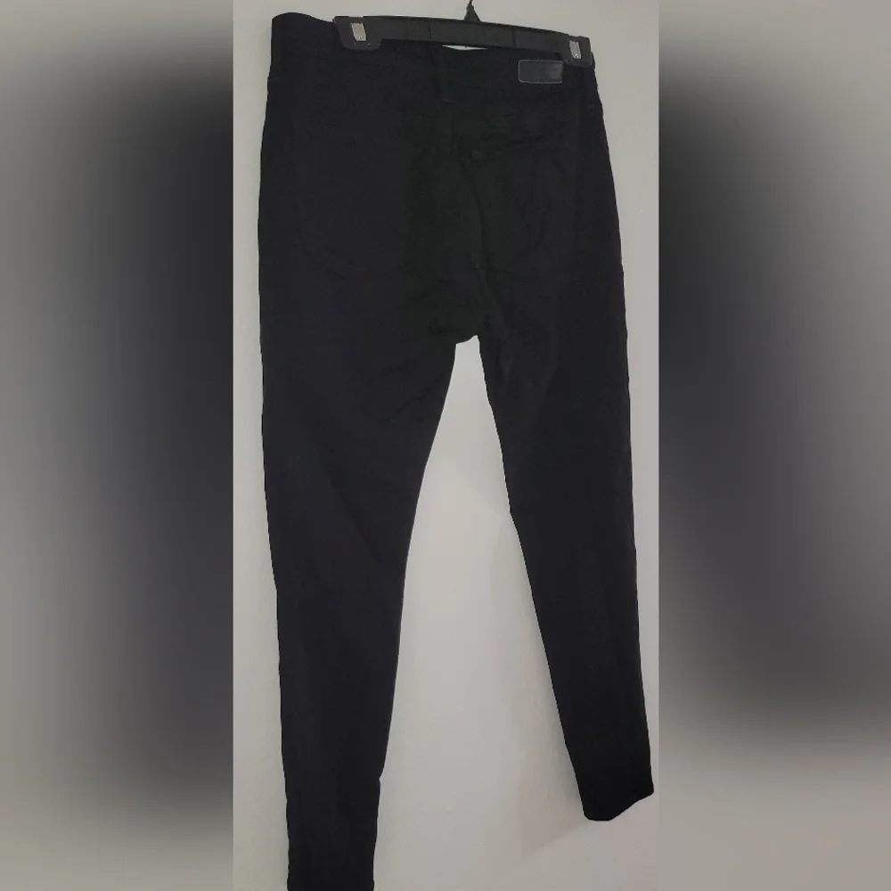 AG High Rise Skinny Ankle Black Pants Size 28R